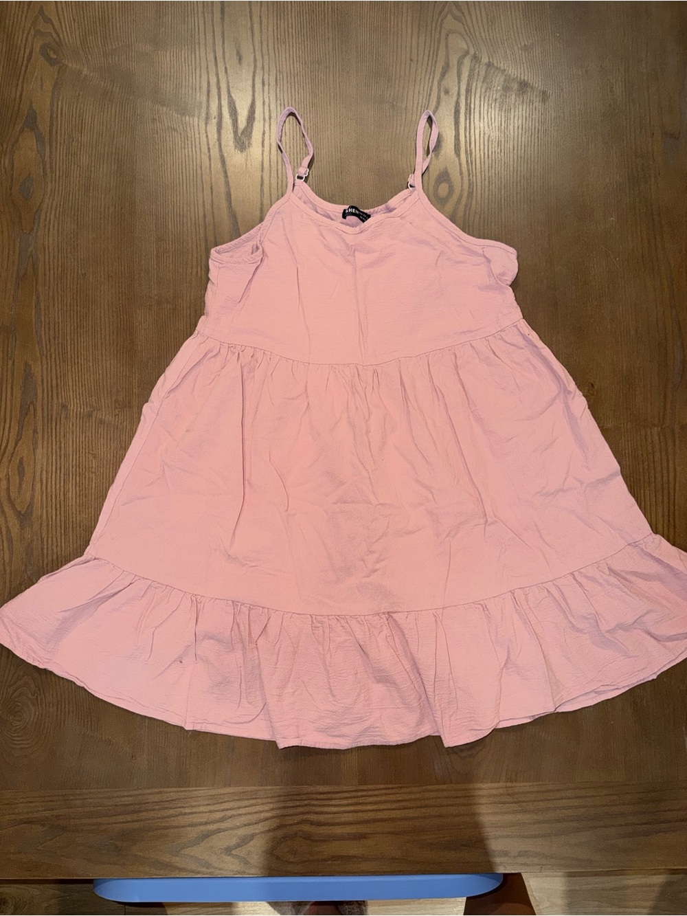 Pink Sleeveless Ruffle Hem Dress